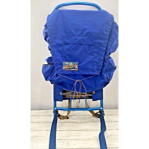 Vintage Blue World Famous Everest #231 Hiking Backpack & Magnesium Frame BLUE - Picture 1 of 12